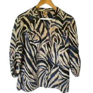 JM Collection Linen Women’s Shirt Size 12